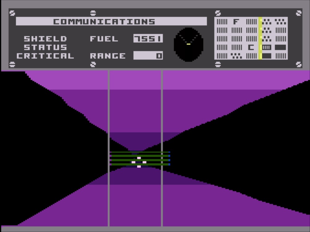 Gameplay of Dimension X for Atari 8 Bit